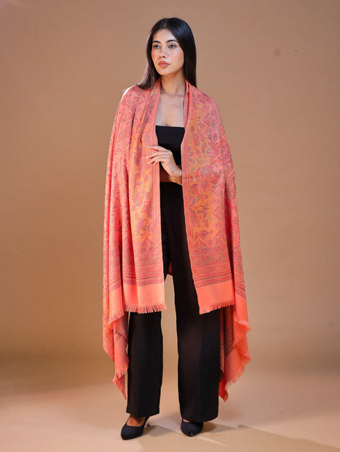 Women's Jamawar Wool Shawl